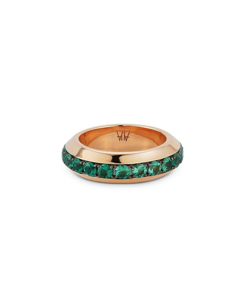 Walters Faith 18K Rose Gold Emerald Grant Angled Band 3
