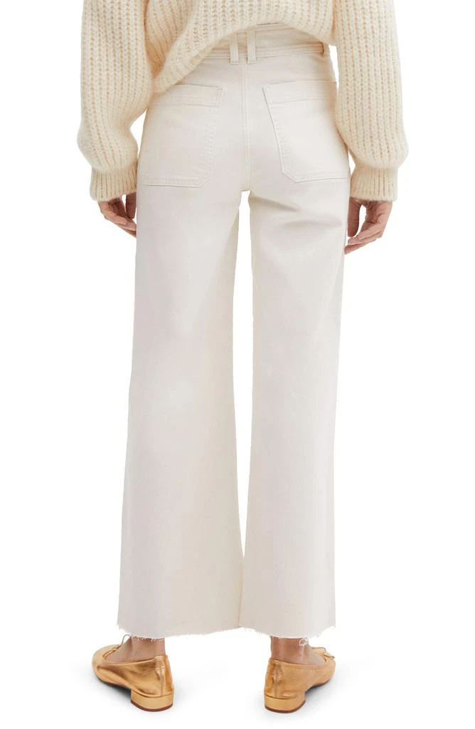 Mango High Waist Raw Hem Culotte Jeans 2