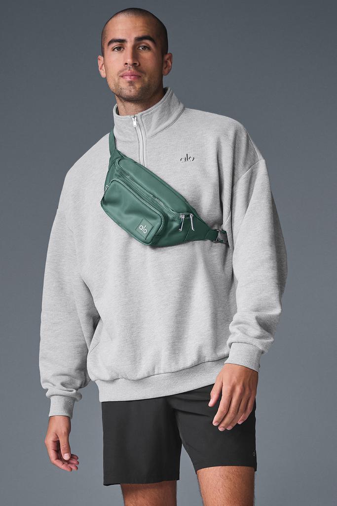 Alo Accolade 1/4 Zip Pullover - Athletic Heather Grey - Hoodies