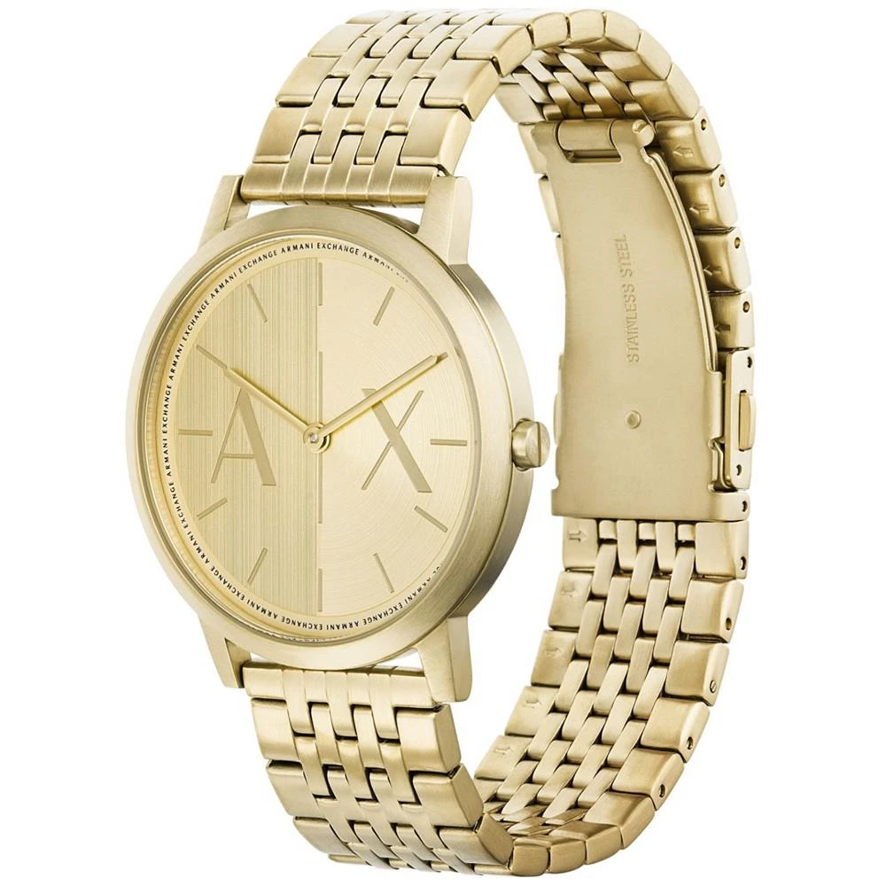 A|X Armani Exchange Men's Quartz Two Hand Gold-Tone Stainless Steel Watch 40mm 4