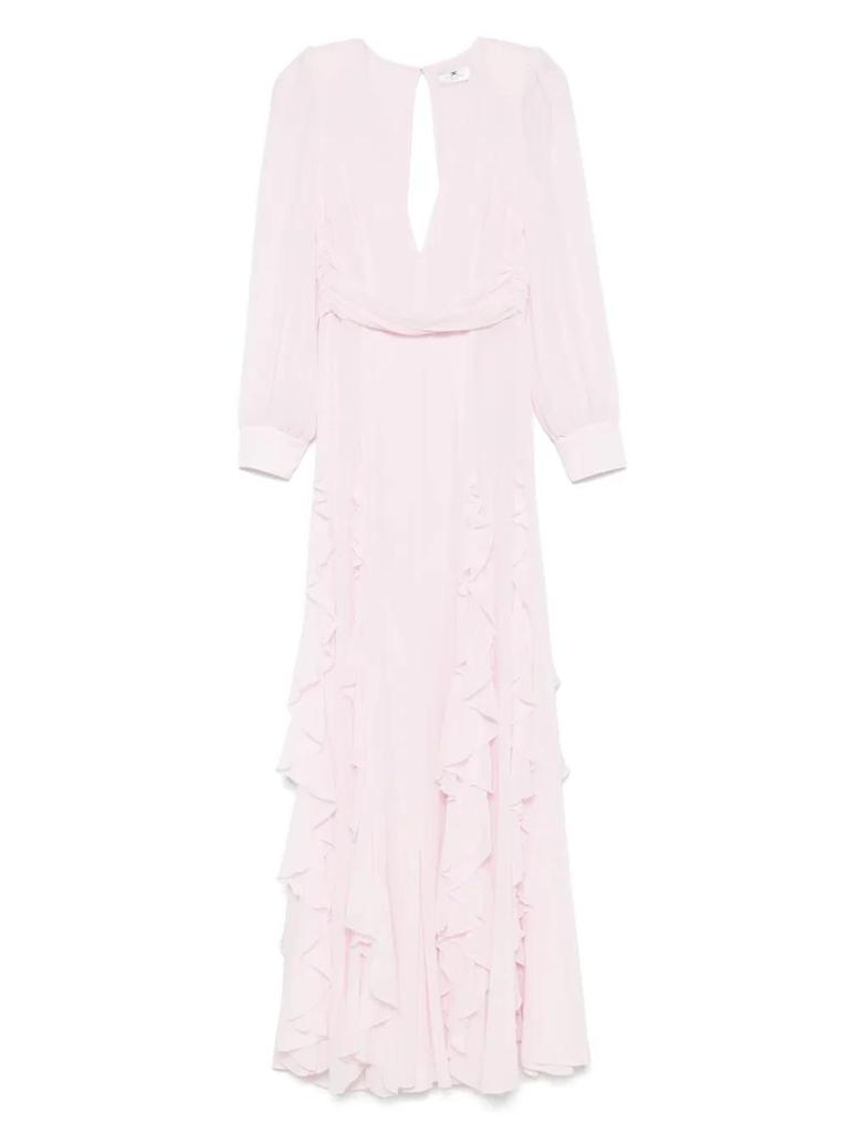 ELISABETTA FRANCHI RED CARPET GEORGETTE DRESS