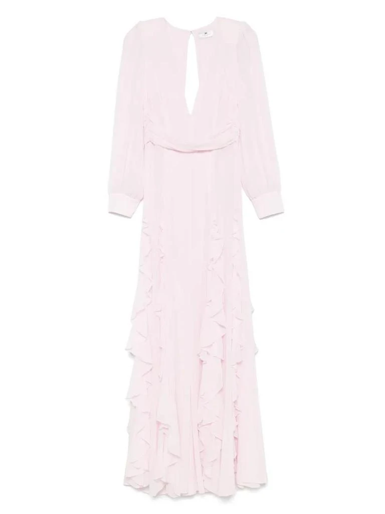 ELISABETTA FRANCHI RED CARPET GEORGETTE DRESS 1