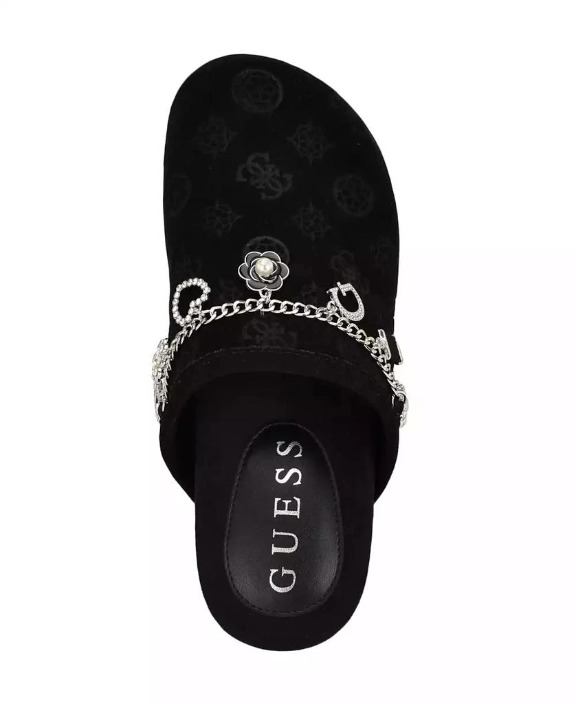 GUESS Women
s Gavyn Charms Logo Slip-On Clogs 4