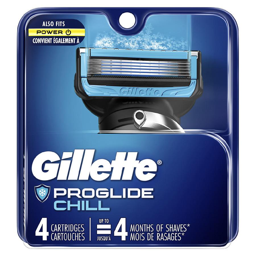 Gillette Chill Razor Refills, Razor Cartridges for Flexball Handle, 5-Blade Razor Blades No scent
