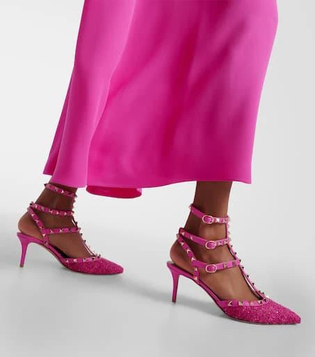 Valentino Rockstud 65 bouclé pumps 4