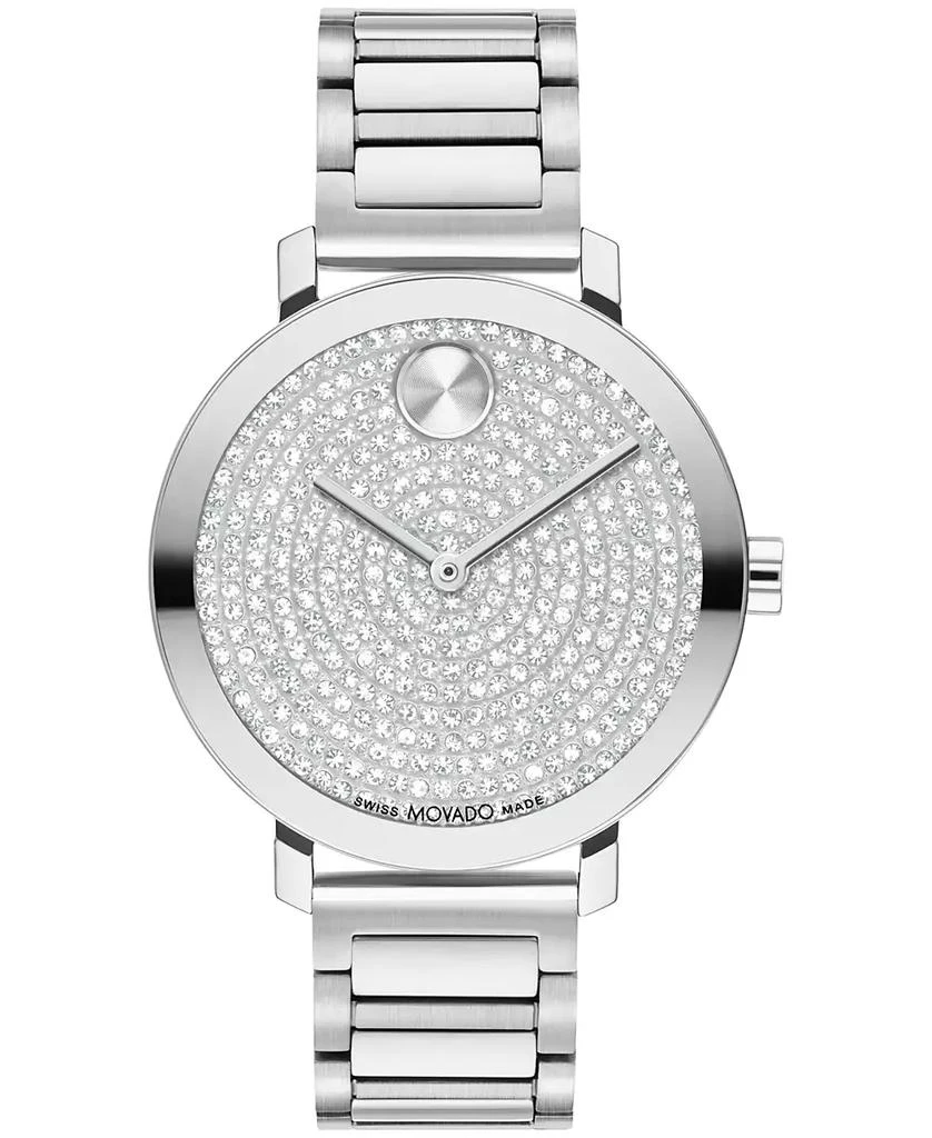Movado Women's Bold Evolution 2.0 Swiss Quartz Silver-Tone Stainless Steel Watch 34mm 1