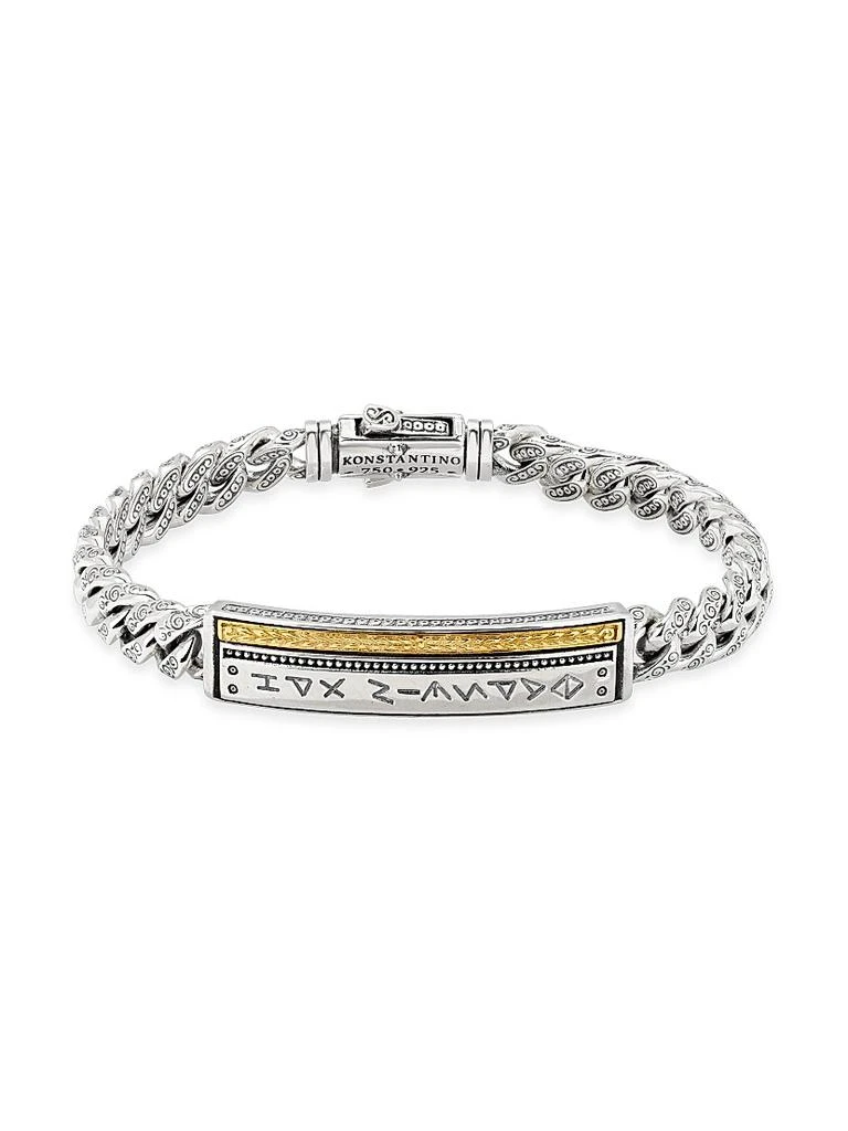 Konstantino Laconia Sterling Silver & 18K Yellow Gold Bar Bracelet 1