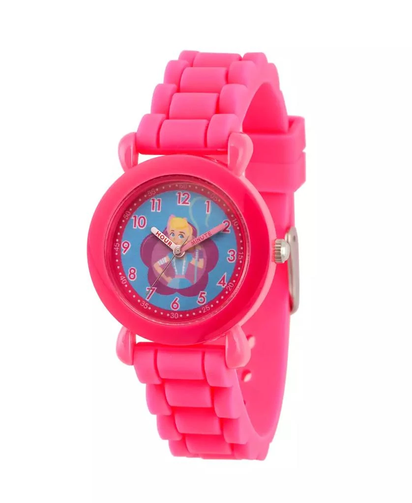 ewatchfactory Girl's Disney Toy Story 4 Bo Peep Pink Plastic Time Teacher Strap Watch 32mm 1