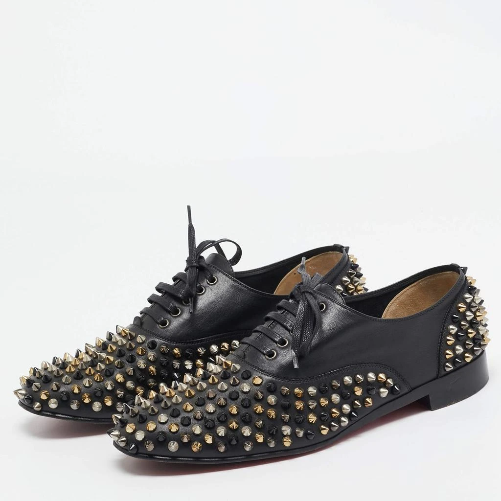 Christian Louboutin Christian Louboutin Black Leather Freddy Spike Oxfords Size 40.5 2
