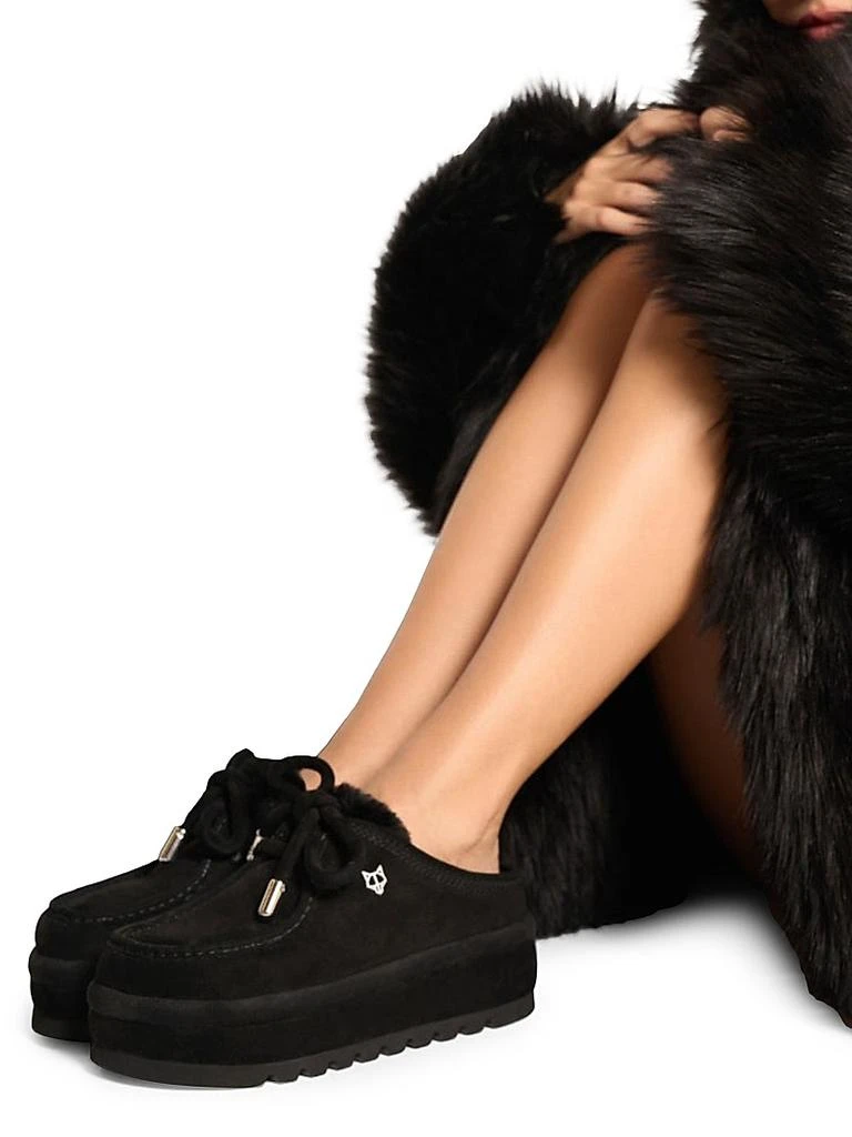 Naked Wolfe Blizzard Suede Shearling Slip-On Shoes 7