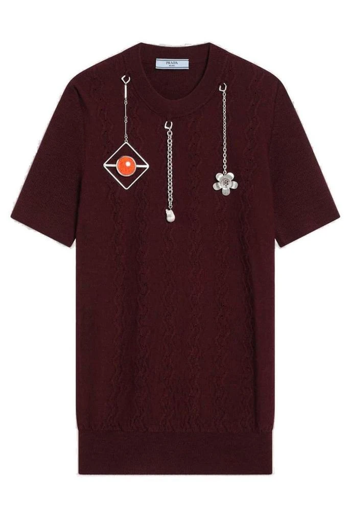 Prada Prada Short-Sleeved Crewneck Jumper 1