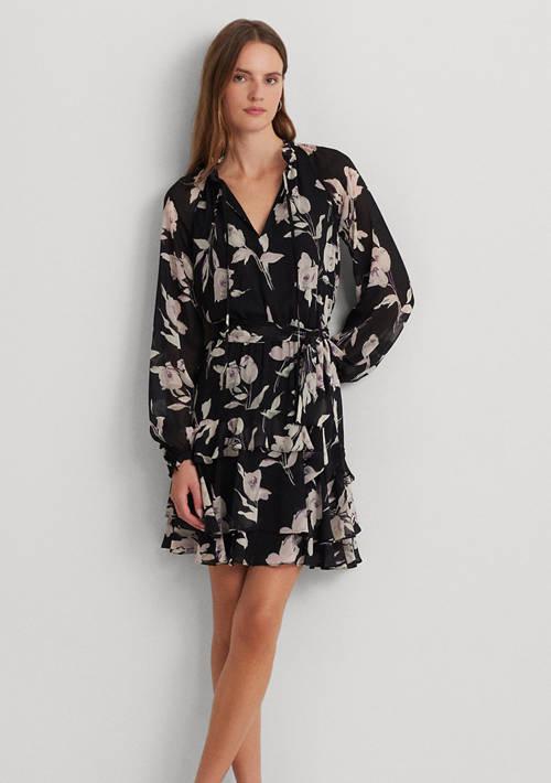 Ralph Lauren Ralph Lauren Floral Belted Crinkle Georgette Dress