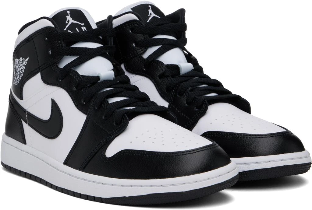 Jordan Black & White Air Jordan 1 Mid Sneakers 4