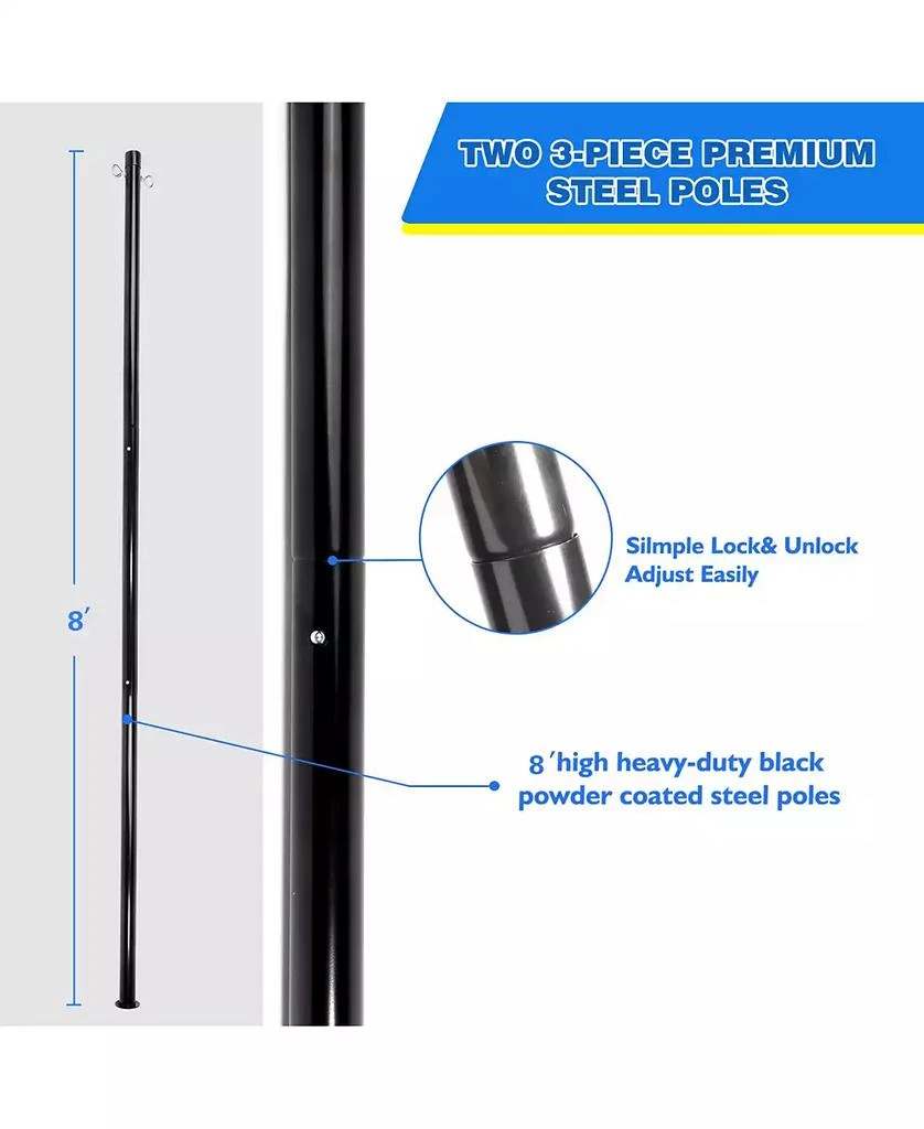 GSE Games 
Sports Expert Volleyball and Badminton Combo Set with Net,4 Rackets,3 Birds, PU Volleyball and Carrying Bag (Recreational) 4