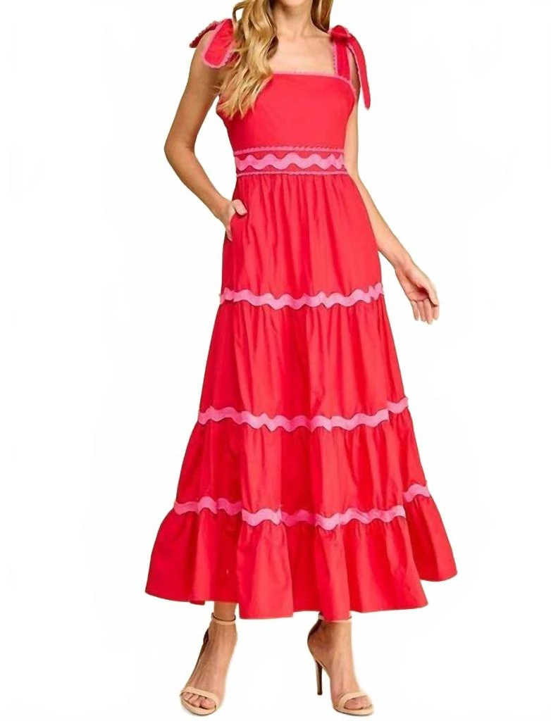 knee length dresses for ladies Frankies Bikinis: Dakota Maxi Dress (20144RY-SWD) – Swimwear World main image 0
