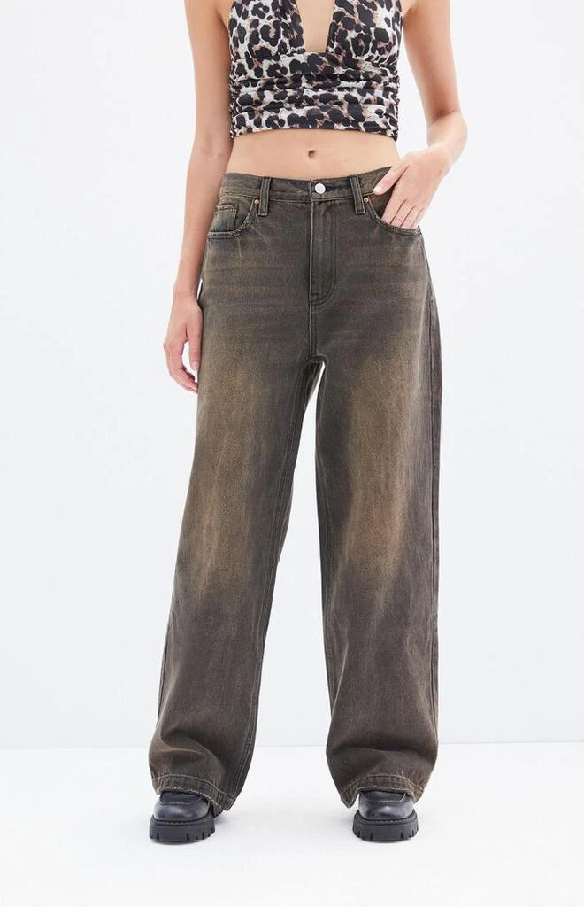 PacSun Cali Brown Tint Baggy Boyfriend Jeans 3