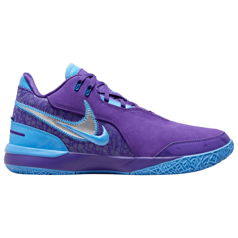 silver and purple nikes