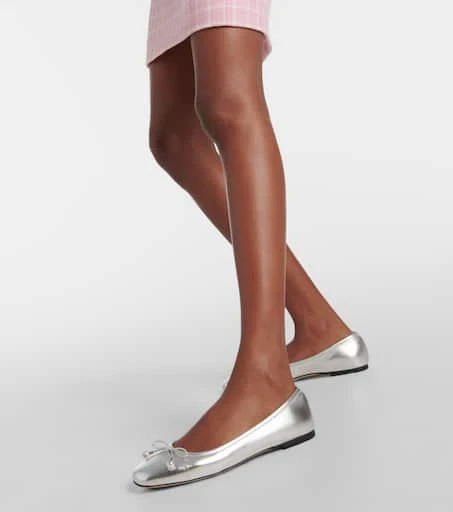 Jimmy Choo Elme metallic leather ballet flats 4