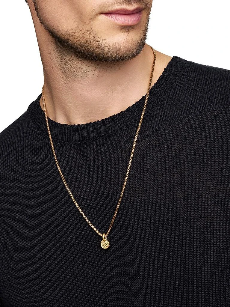 David Yurman Shipwreck Coin Amulet in 18K Yellow Gold, 17MM 7