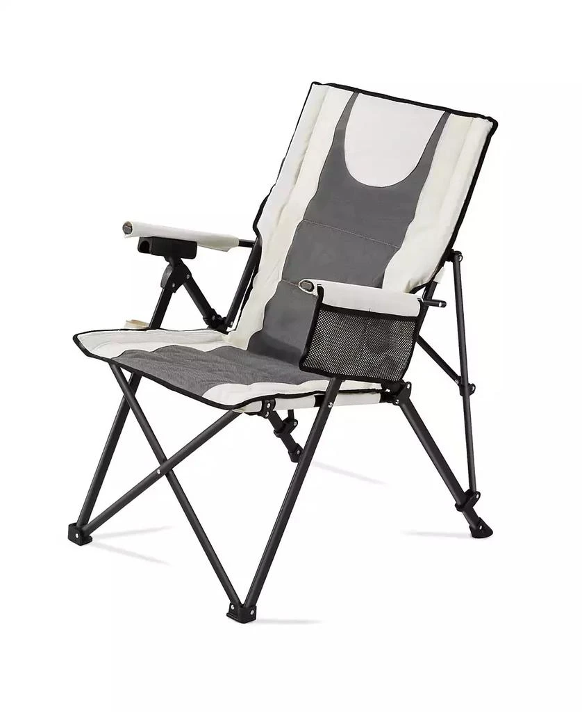 Mecale Folding Camping Chair, High Back Chair with 3 Reclining Positions, Padded Seat, Armrests 
Headrest, 260 lb Capacity