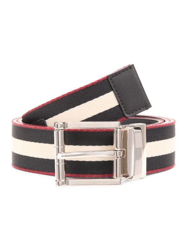Bally Striped Leather Belt 1