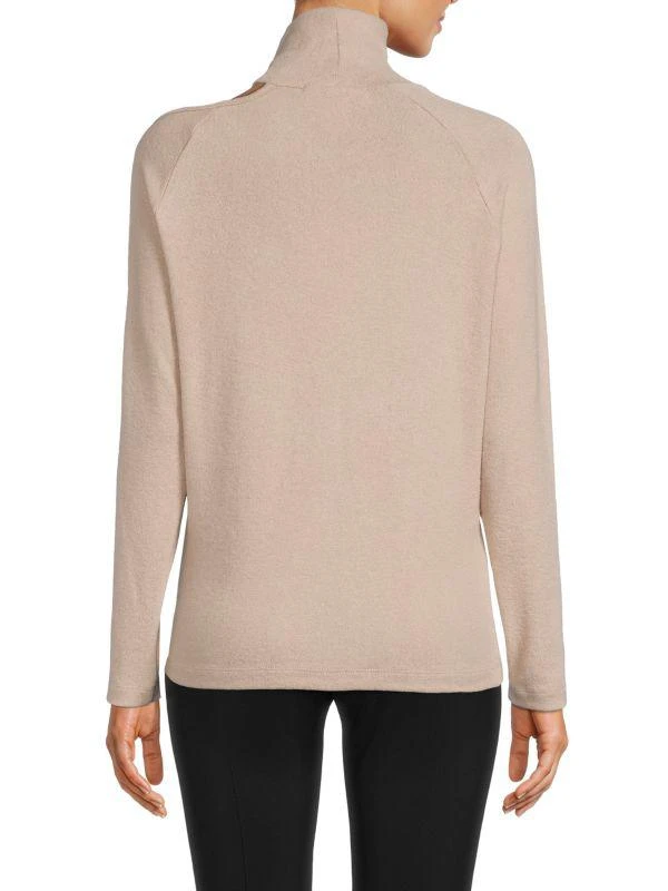 Renee C. Mock Turtleneck Cutout Top 2