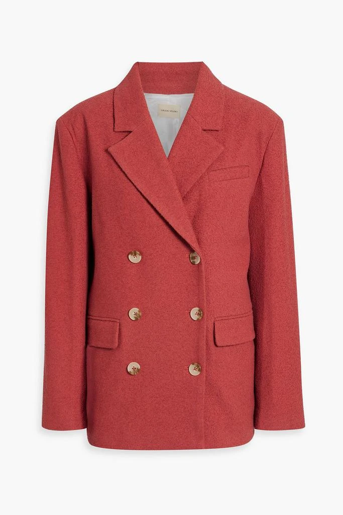 Loulou Studio Sara double-breasted cotton-blend tweed blazer 1