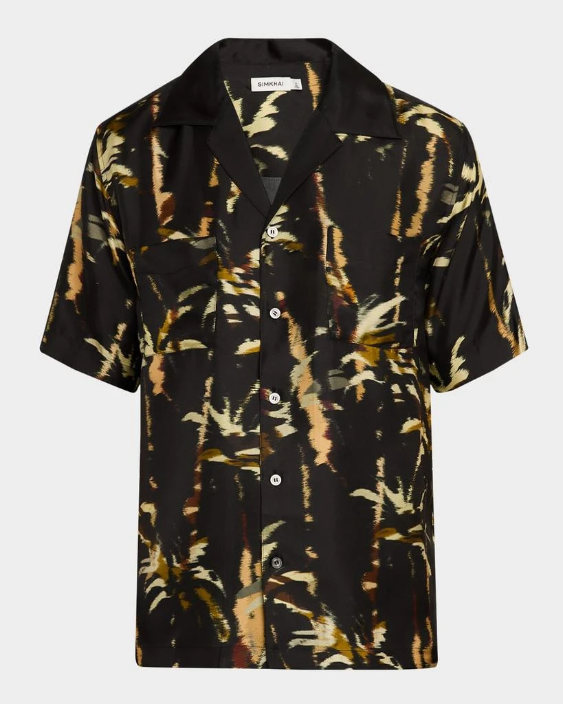 SIMKHAI Men's Connor Silk Camp Shirt 1