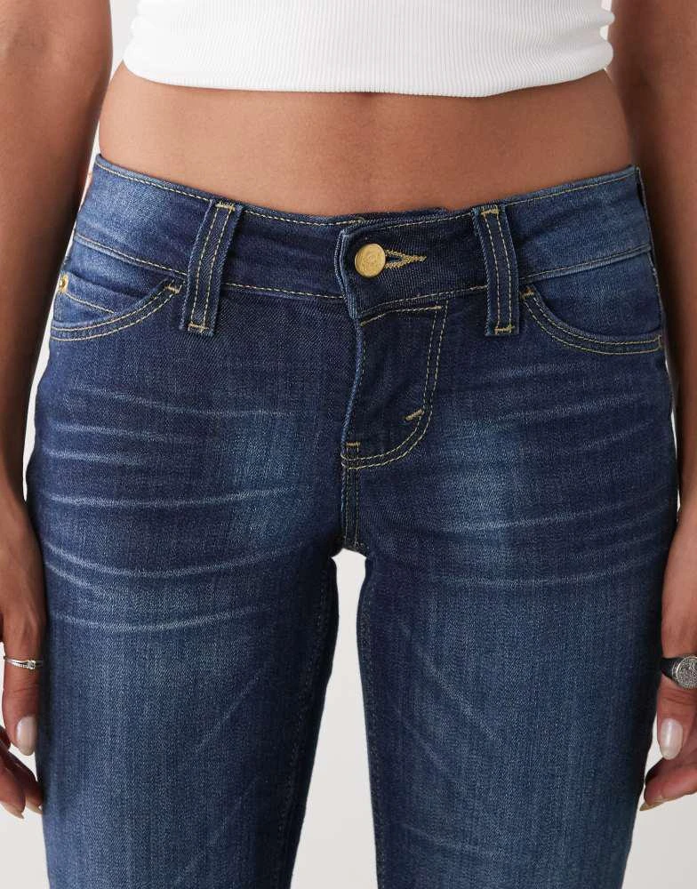 Cheap Monday Cheap Monday Booty Bei stretch low rise bootcut jeans in star dark blue 5
