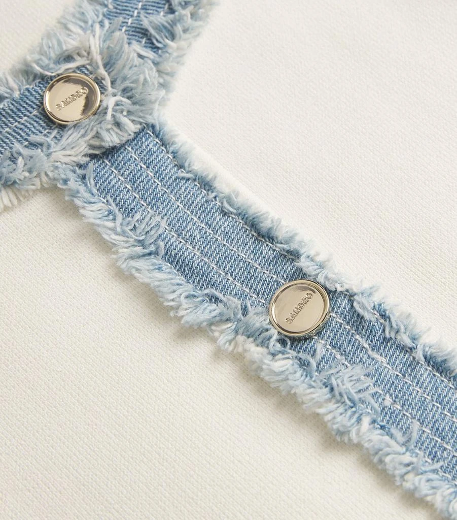 Sandro Paris Denim-Trim Mini Dress - Dresses & Skirts - BeyondStyle