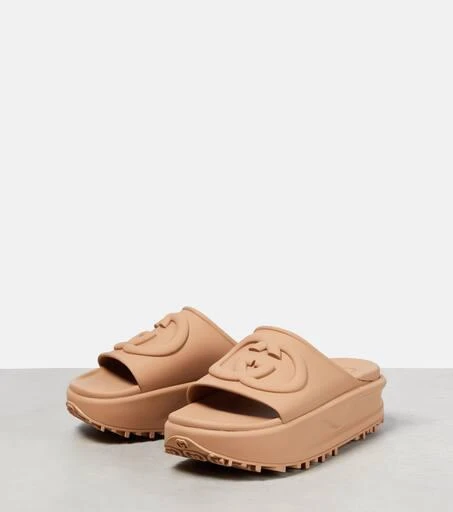 Gucci GG rubber platform slides 5