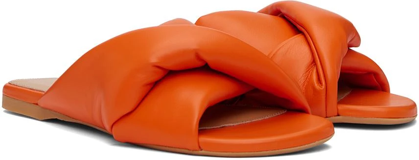 JW Anderson Orange Twist Flat Sandals 4