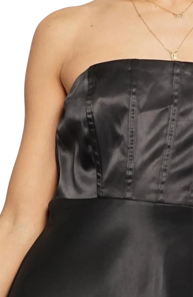 Know One Cares Corset Satin Strapless Dress 3