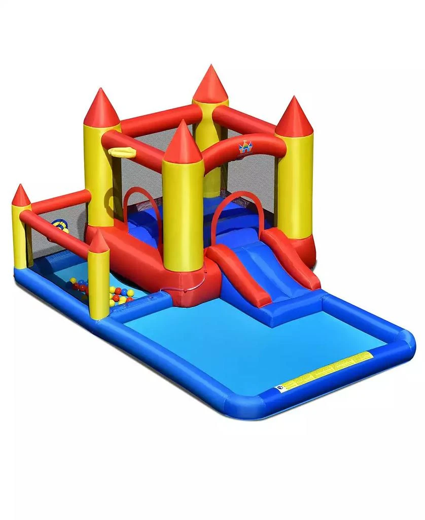 Slickblue Inflatable Water Slide Castle Kids Bounce House with 480W Blower 3