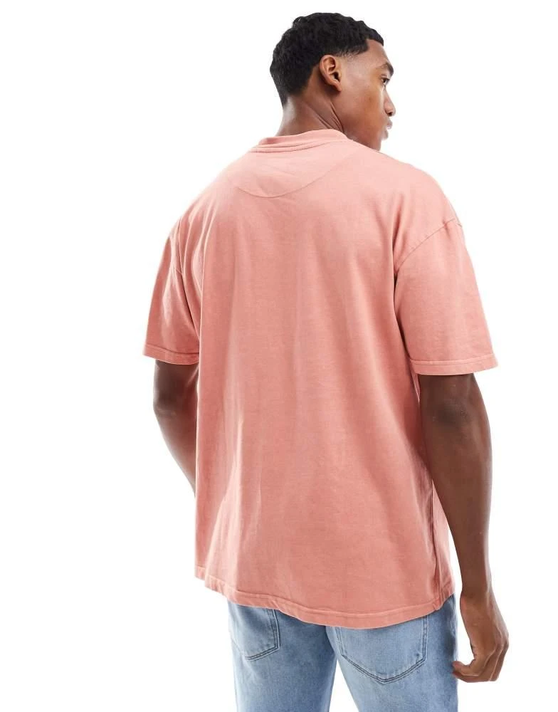 Brave Soul Brave Soul Acid wash oversized t-shirt in pink 4