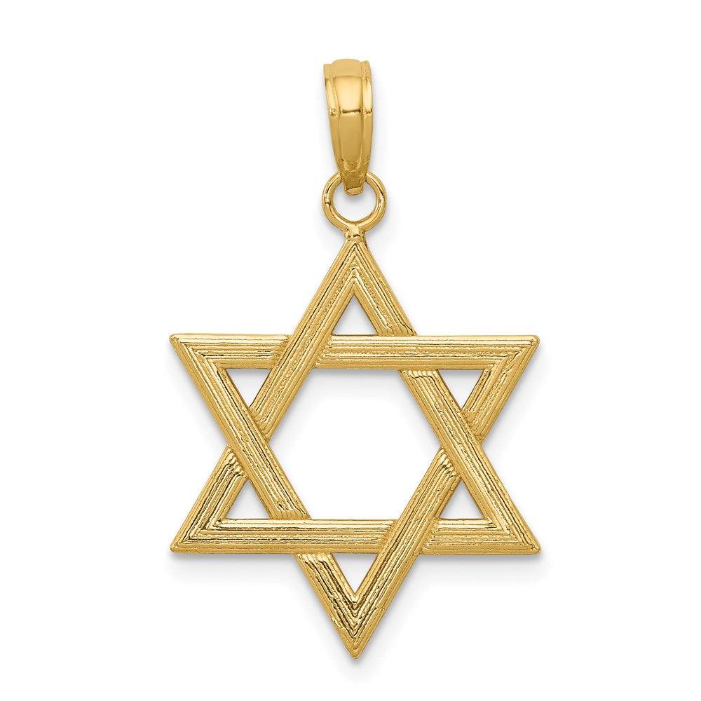 Diamond2Deal 14k Yellow Gold Polished Star of David Pendant