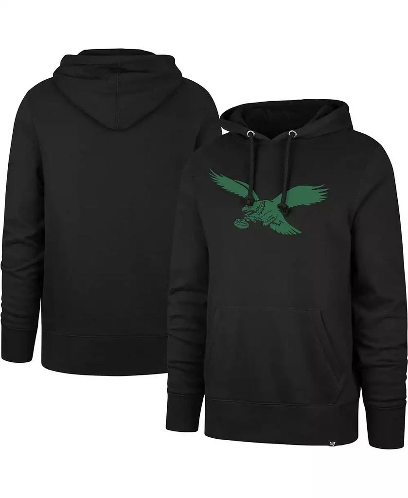 47 Brand Men's Black Philadelphia Eagles Gridiron Classics Imprint Headline Pullover Hoodie 1