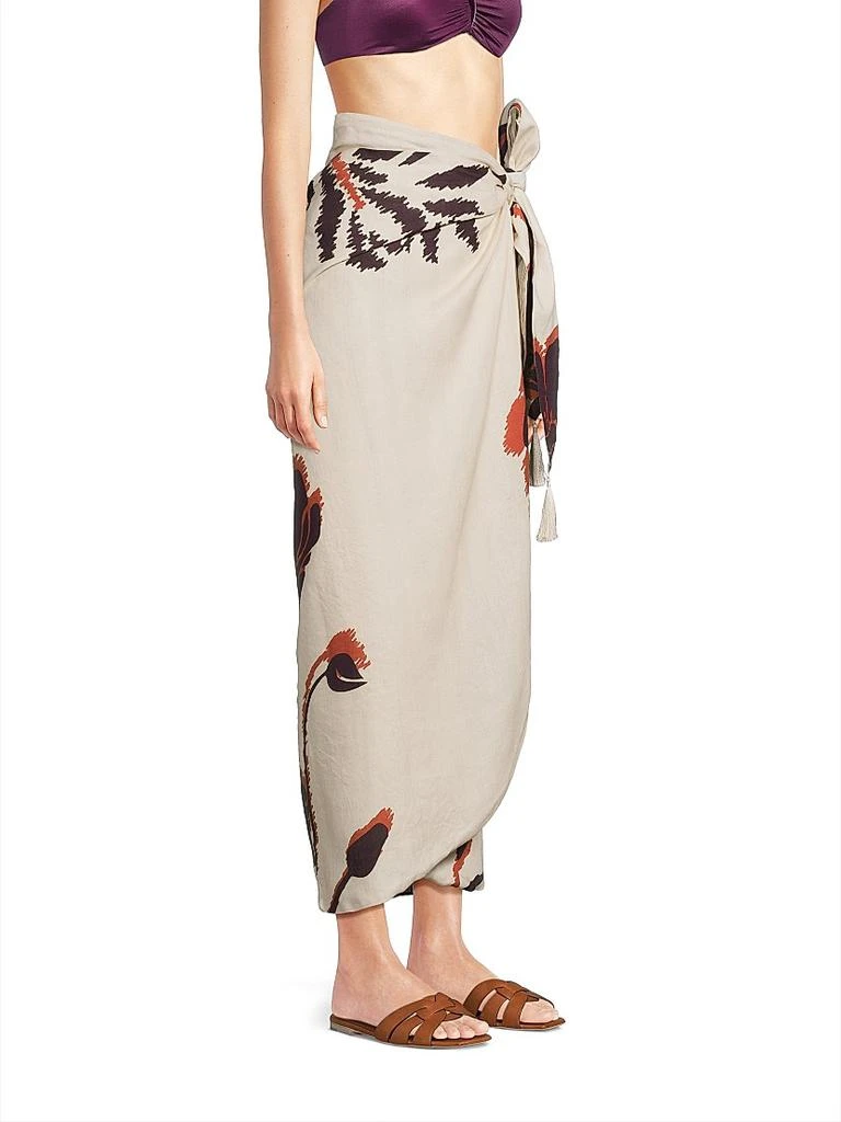 Juan de Dios Mapara Floral Linen Skirt 4