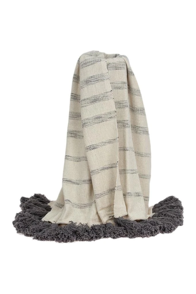 Parkland Seema Transitional Multicolored Handloomed 52" x 67" Cotton Throw Blanket