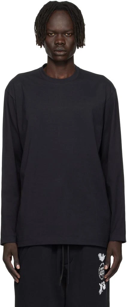 Y-3 Black Graphic Long Sleeve T-shirt