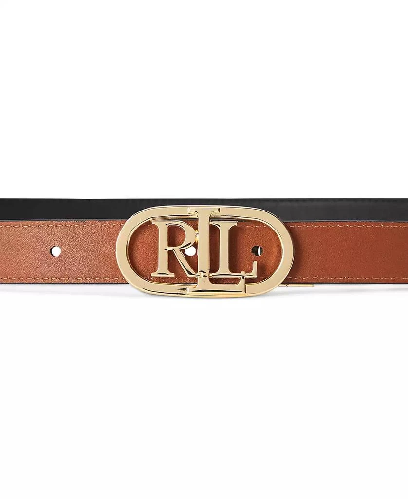 Ralph Lauren Women's Logo Reversible Skinny Leather Belt 2