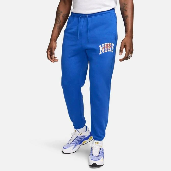NIKE Men's Nike Club Fleece Arched Varsity Graphic Cuffed Sweatpants 1