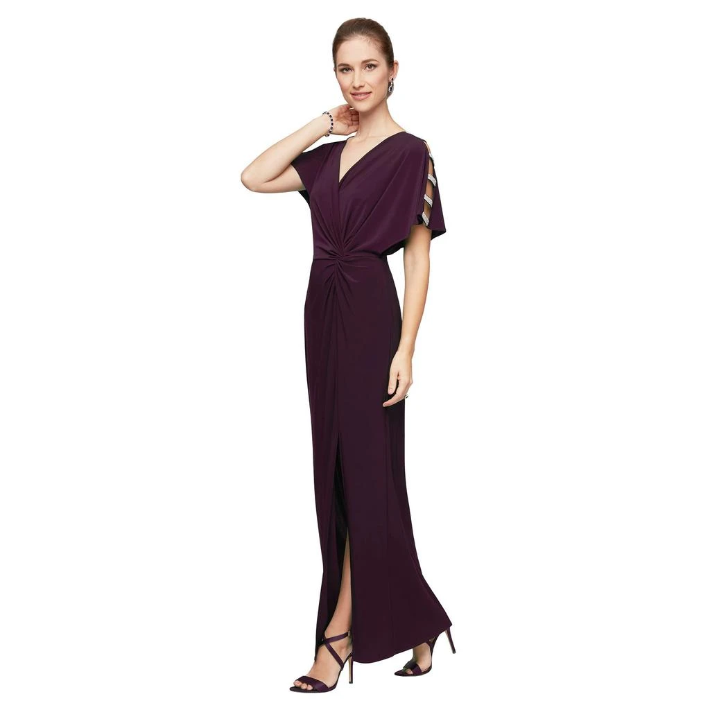 Alex Evenings Long Knot Front Dress 1