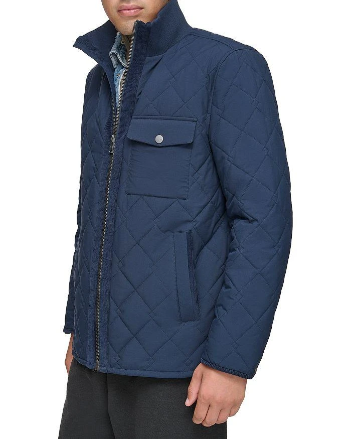 Andrew Marc Amberg Diamond Quilted Corduroy Trim Water Resistant Jacket 3