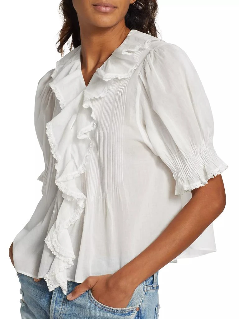 DÔEN Henri Ruffled Puff-Sleeve Top 6