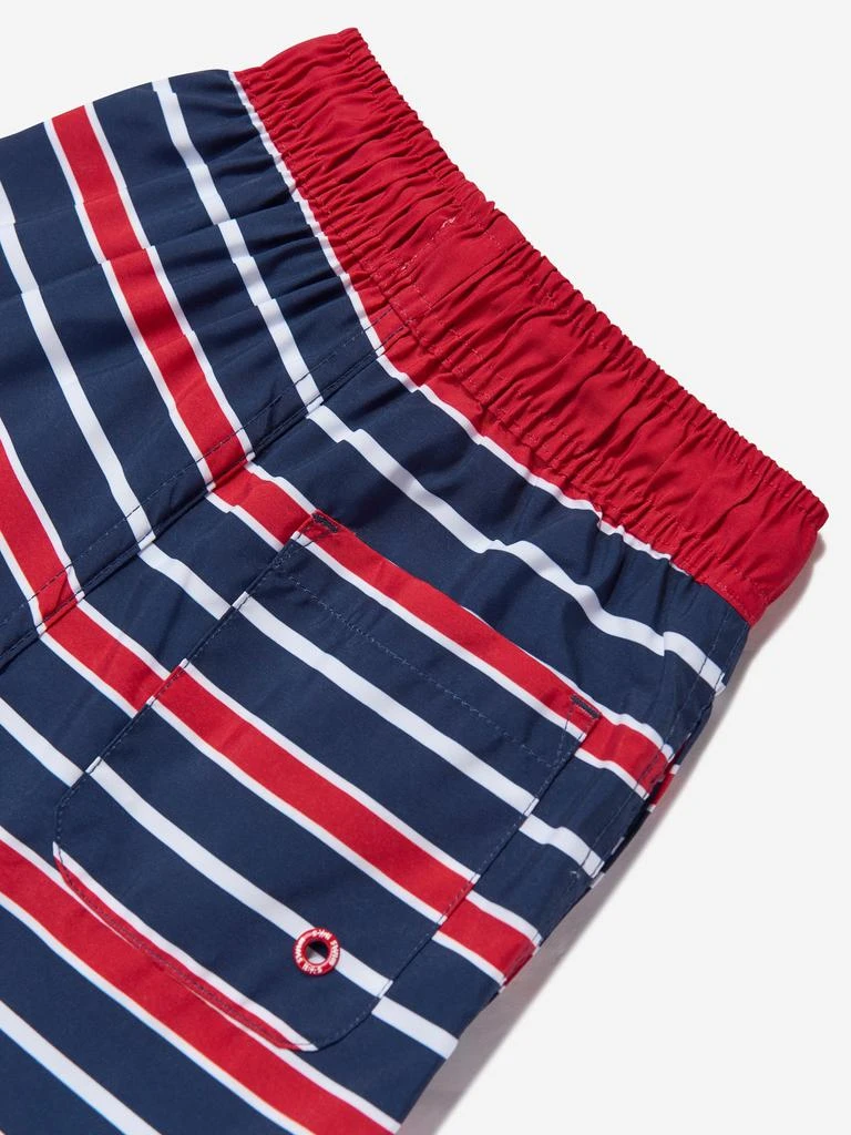 Soli Swim Boys Striped Beach Shorts in Red (UPF50+) 4