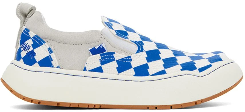 ADER error Blue & White Log LAD Sneakers 1