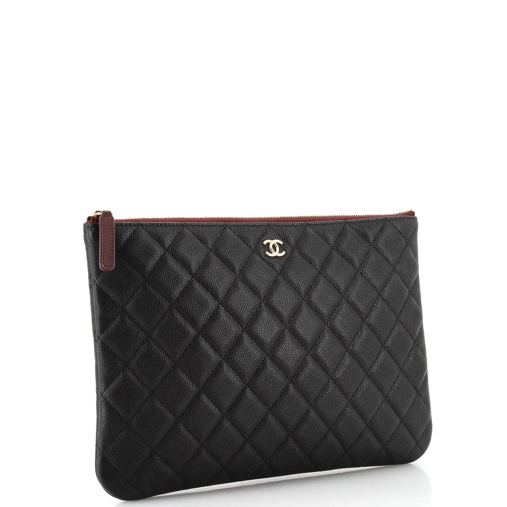 Chanel O Case Clutch Quilted Caviar Medium 3