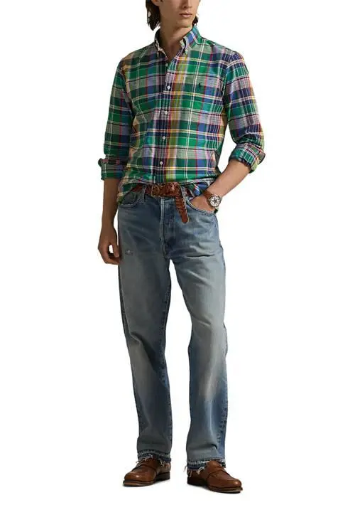 Ralph Lauren Classic Fit Plaid Oxford Shirt 3