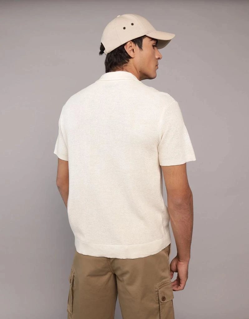 AE AEO Waffle Button-Up Polo Shirt 2
